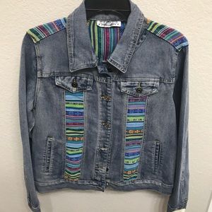 NWT New Direction Blue Jean/Multi-color jacket